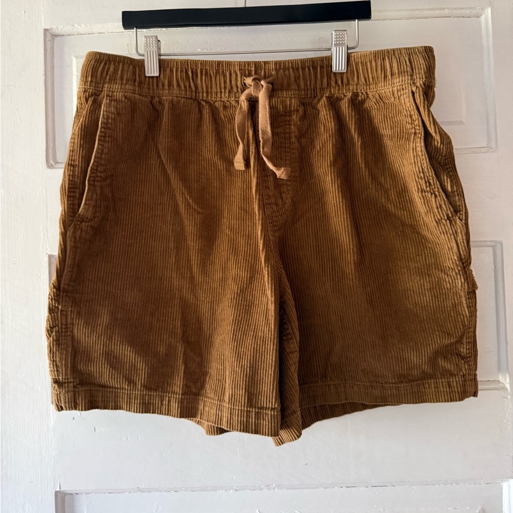 Original Use Corduroy Drawstring Shorts in Rust Brown